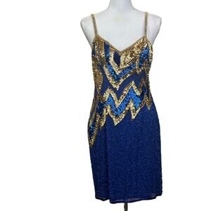 Sho Max blue sequin dress, 36, cocktail, special event, sparkly, holiday‎